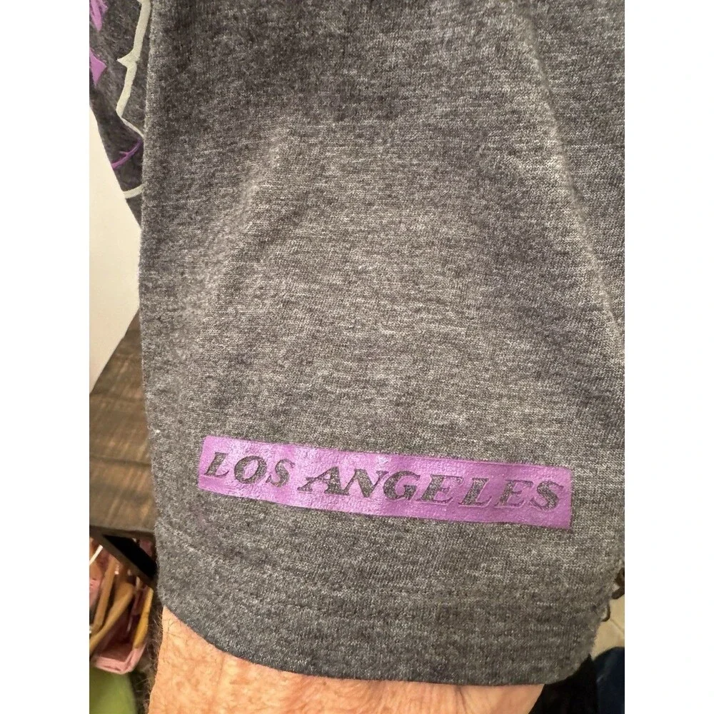 UNK Los Angeles Lakers T Shirt Mens Large Gray Purple NBA Basketball Tee